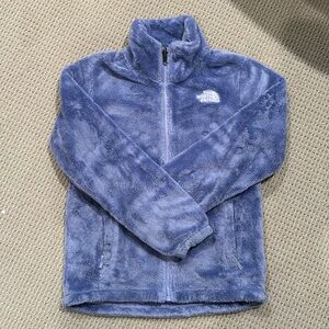 Girls Size 10/12 (Medium) North Face Zip Up Fleece Jacket